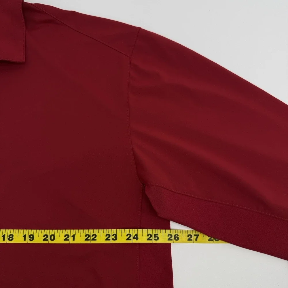 Nike Golf 1/4 Zip Pullover Men XL Dark Red‎ Dri Fit Long Sleeve Performance